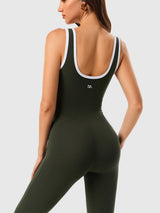 Square Neckline Color-Blocked Jumpsuit IN25FR022