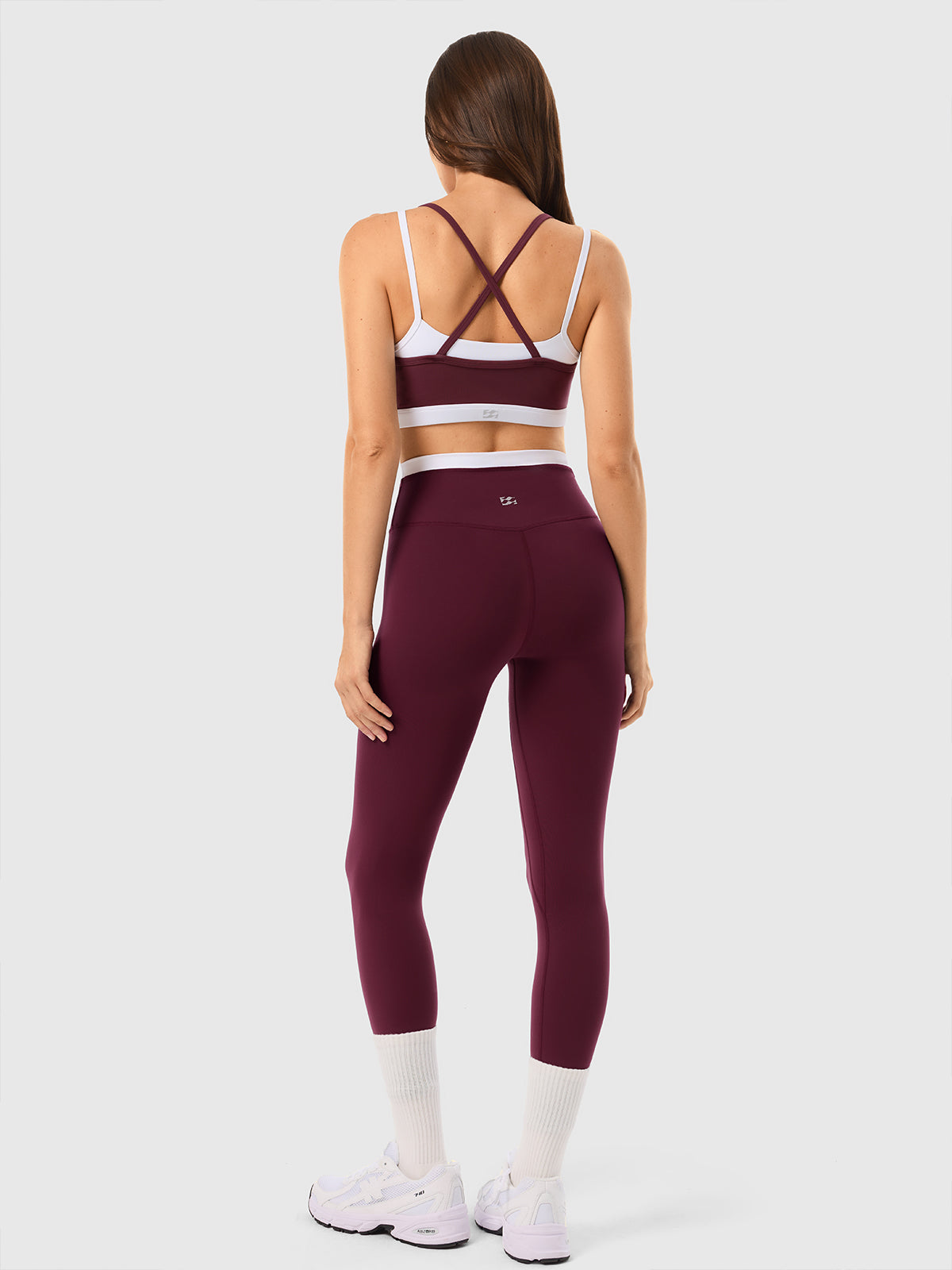 High Waisted Seamless Leggings & Double Layer Sports Bra IN25FS025AB