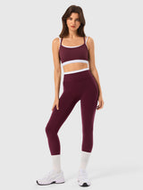 High Waisted Seamless Leggings & Double Layer Sports Bra IN25FS025AB