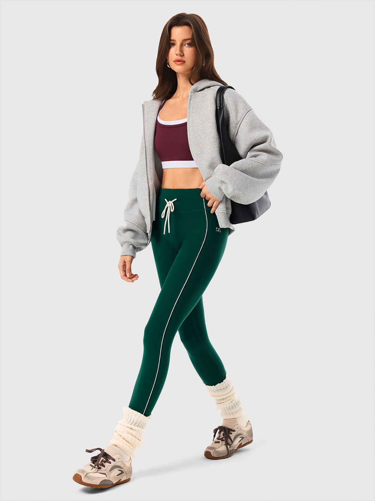 Drawstring Leggings for Women IN25FL041
