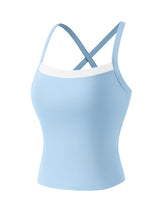 INNOMINT Women's Square-Neck Cross-Back Sports Bra