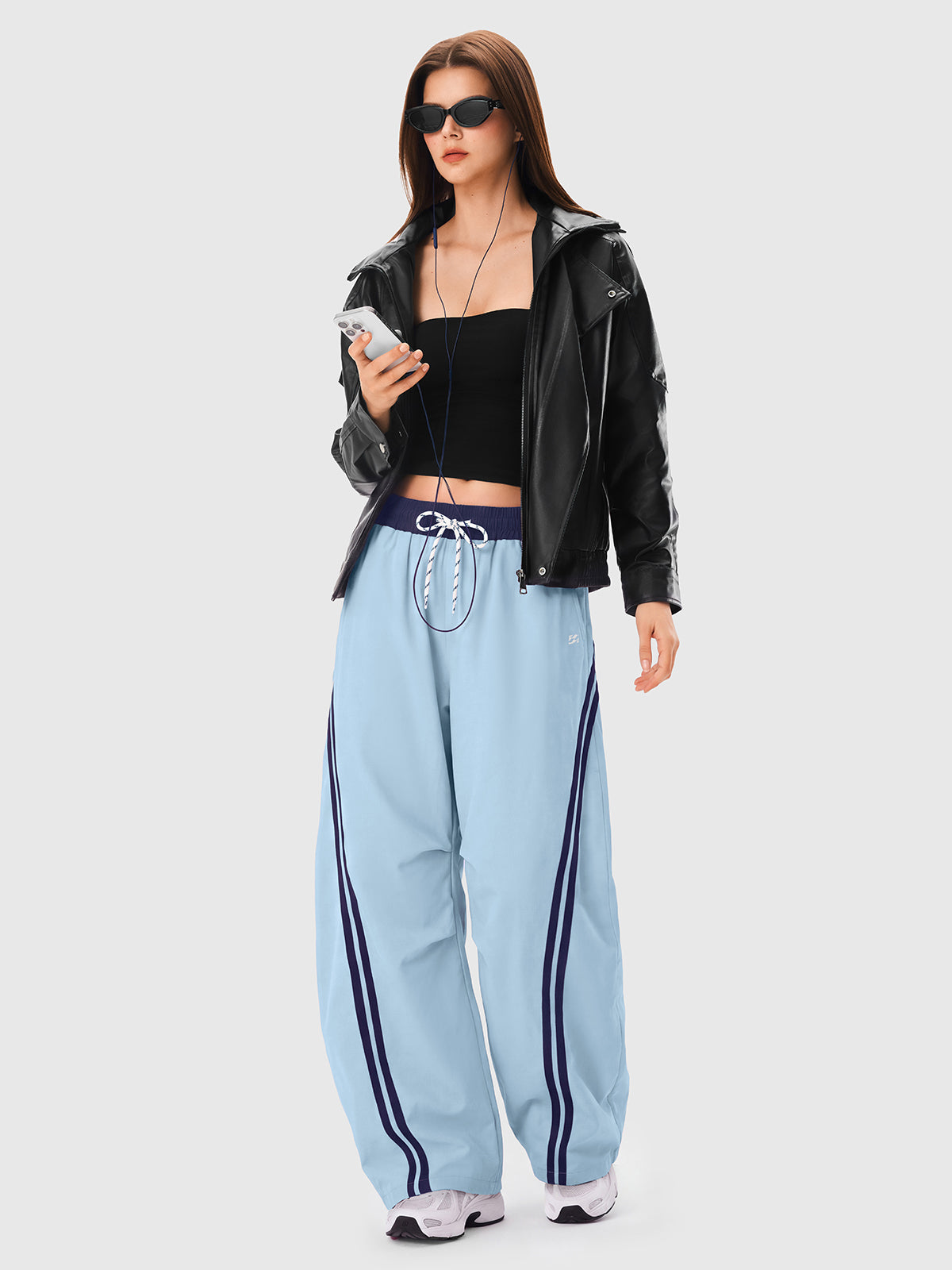 INNOMINT Baggy Barrel Pants Wide Leg Y2K Striped Sweatpants