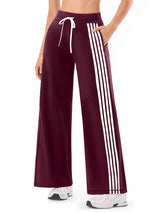 INNOMINT Women's Wide-Leg Track Pants with Side Stripes