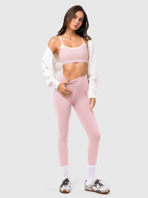 Contrast Color Sports Bra And Yoga Pants Set
