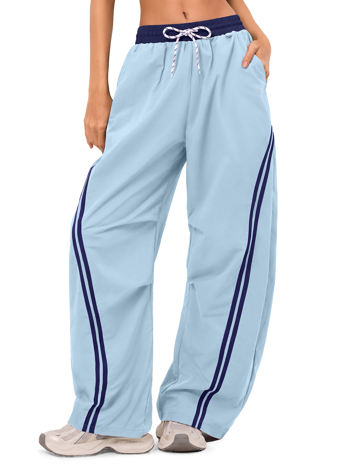 INNOMINT Baggy Barrel Pants Wide Leg Y2K Striped Sweatpants