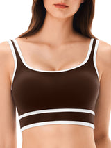 INNOMINT™ Women's Square-Neck Striped Sports Bra