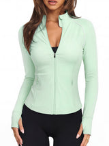 INNOMINT Women's Slim-Fit Full-Zip Workout Jacket