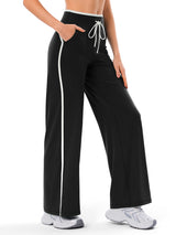 INNOMINT Women's Wide-Leg Track Pants with Contrast Side Stripes
