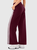 INNOMINT Women's Wide-Leg Track Pants with Side Stripes