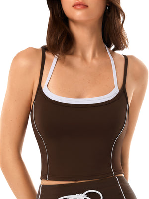 Faux 2 Piece Layered Vest