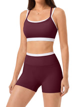 INNOMINT Women's 2-Piece Workout Set – Sports Bra & Seamless Shorts