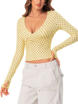 INNOMINT V Neck Pilates Outfits Ballet Dance Workout Tops
