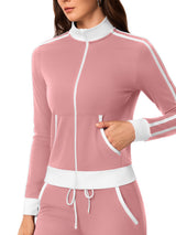 INNOMINT Women's Fitted Zip-Up Track Jacket