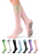 INNOMINT Women's Knee-High Pilates Grip Socks