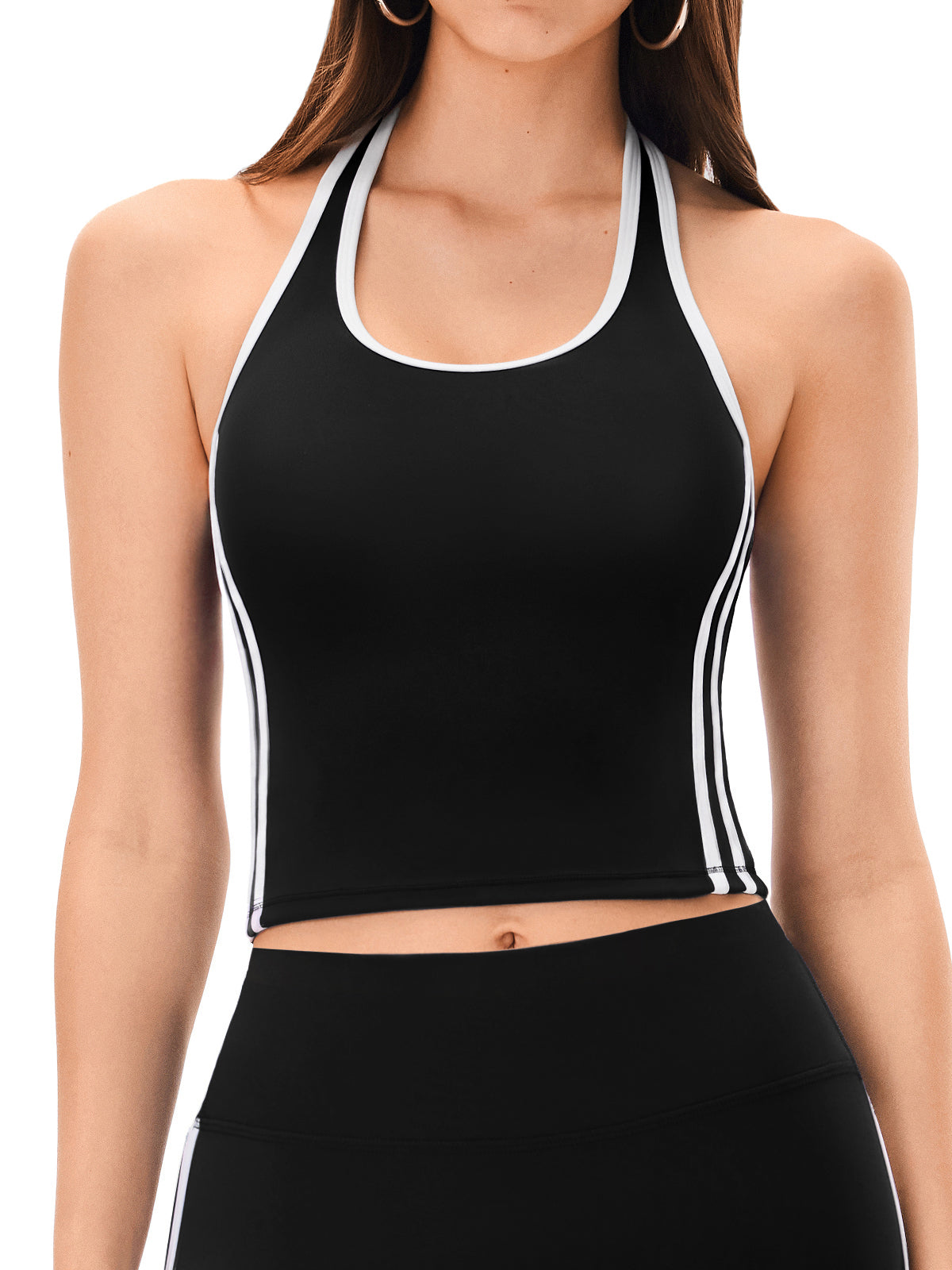 ❄︎ INNOMINT Women's Striped Halter Longline Tank Top