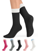 INNOMINT Women's Non-Slip Pilates Grip Socks – Mid-Calf