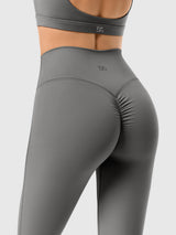 High Waist Scrunch Flare Leggings IN25FL016