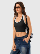 Open Back Halterneck Tank Top IN25FB023