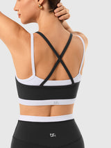 High Waisted Seamless Leggings & Double Layer Sports Bra IN25FS025AB