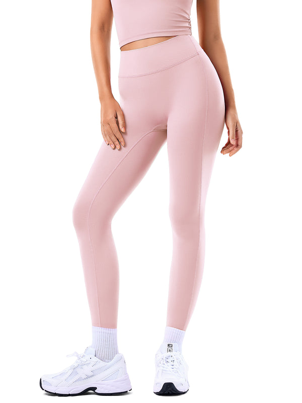Straight-waisted seamless yoga pants