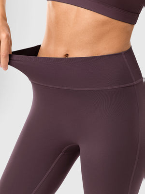 Straight-waisted seamless yoga pants