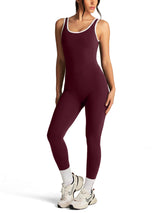 INNOMINT Women's Square-Neck Workout Jumpsuit