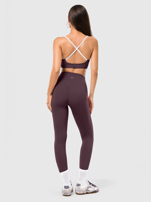 Contrast Color Sports Bra And Yoga Pants Set