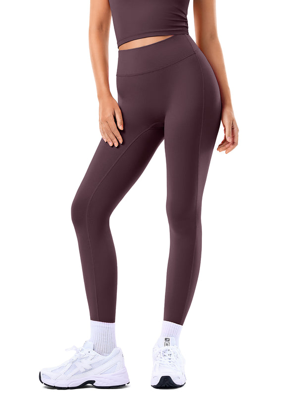 Straight-waisted seamless yoga pants