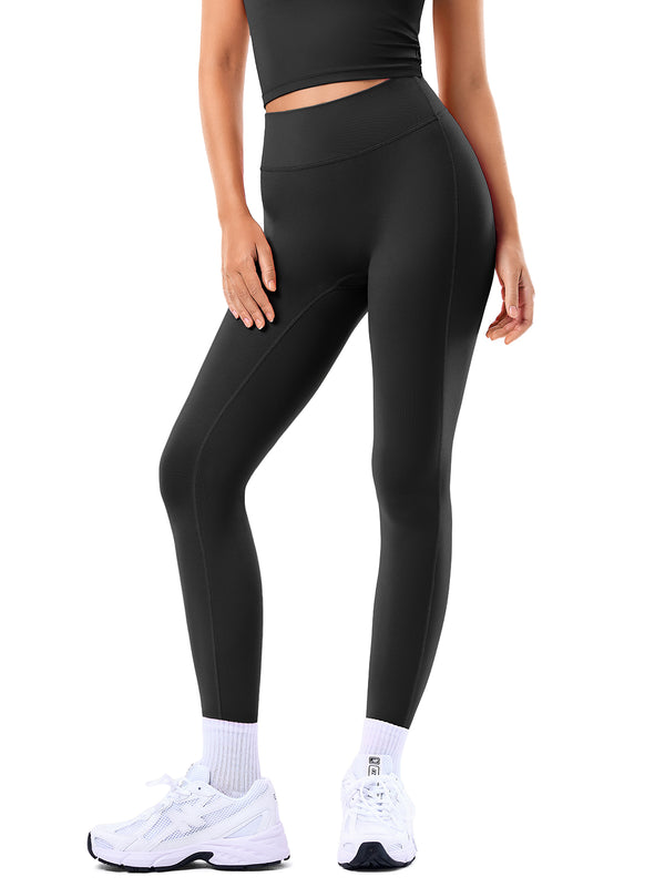 Straight-waisted seamless yoga pants