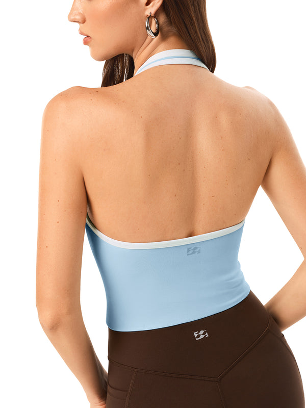Open Back Halterneck Tank Top