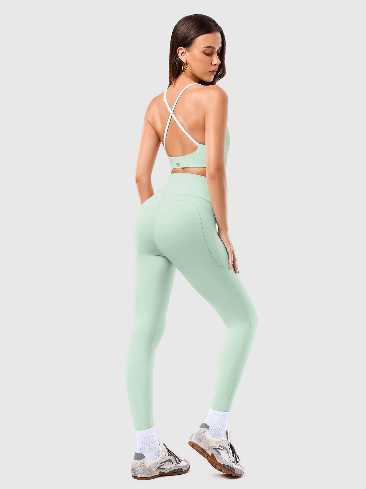 7/8 Yoga Waist Support Cross Waist Tights IN25FL005