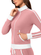 INNOMINT Women's Fitted Zip-Up Track Jacket