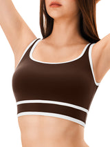 INNOMINT™ Women's Square-Neck Striped Sports Bra