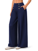 INNOMINT Women's High-Waisted Wide-Leg Dress Pants – 30" Inseam