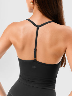 Two Piece Cross Back Tank Top Matching High Waist Leggings Sets