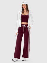 INNOMINT Women's Wide-Leg Track Pants with Side Stripes