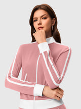 INNOMINT Women's Fitted Zip-Up Track Jacket