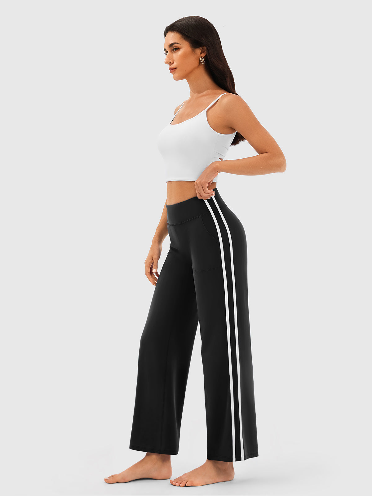INNOMINT Women's High-Waisted Wide-Leg Track Pants