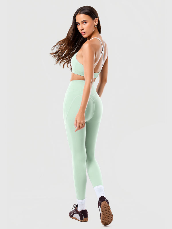 7/8 Yoga Waist Support Cross Waist Tights