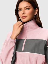 INNOMINT Women's Cropped Half-Zip Windbreaker Jacket