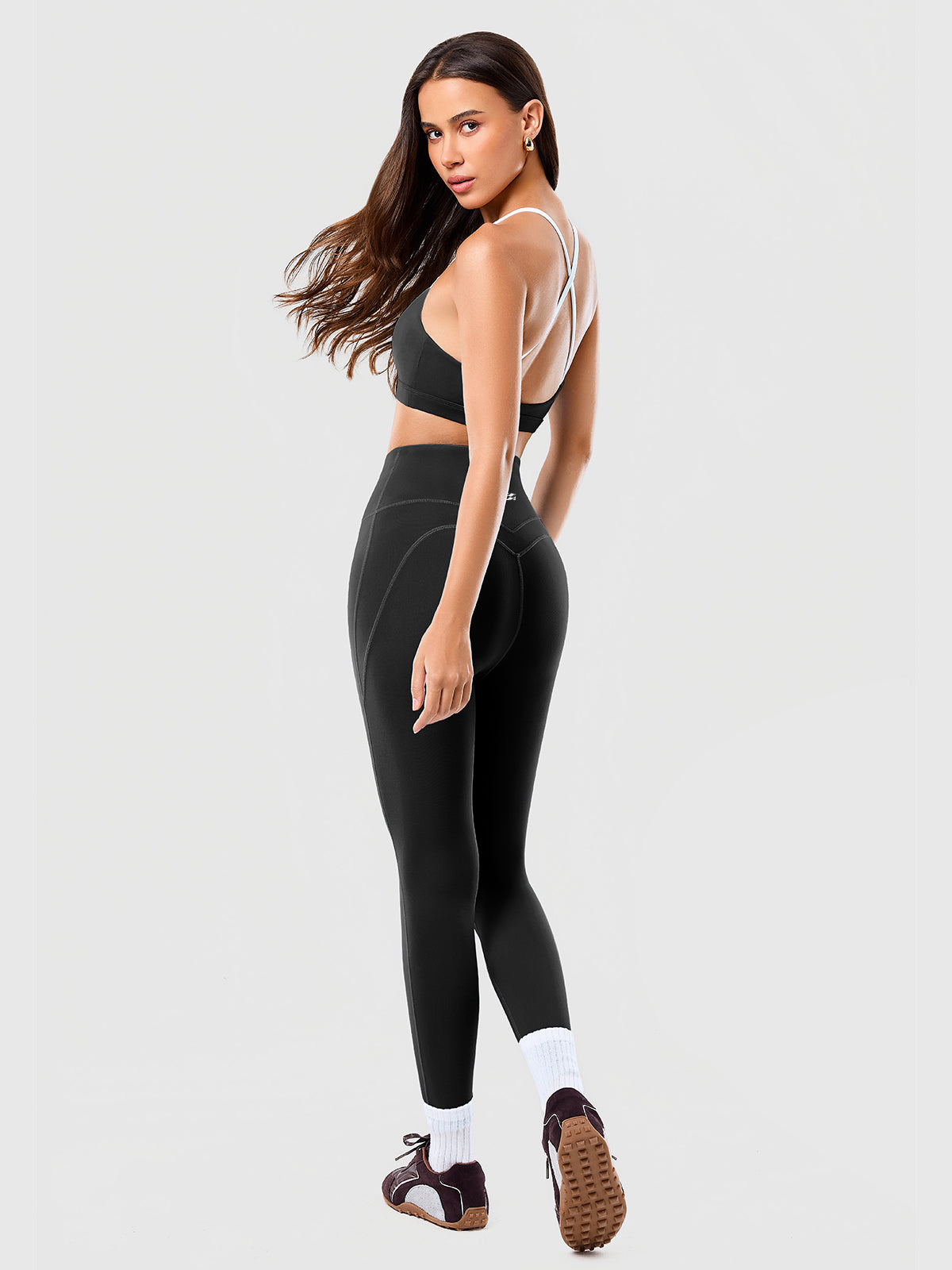 INNOMINT Women's V-Crossover High-Waisted Workout Leggings