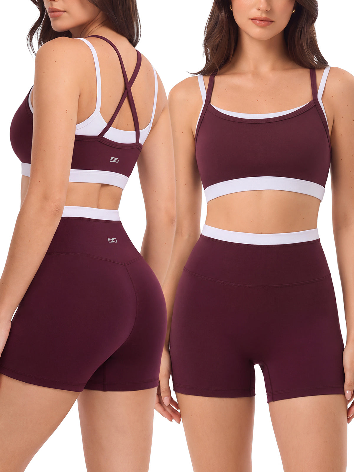 INNOMINT Women's 2-Piece Workout Set – Sports Bra & Seamless Shorts