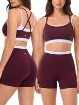 INNOMINT Women's 2-Piece Workout Set – Sports Bra & Seamless Shorts