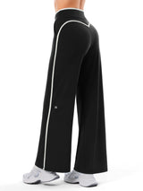 INNOMINT Women's Wide-Leg Track Pants with Contrast Side Stripes