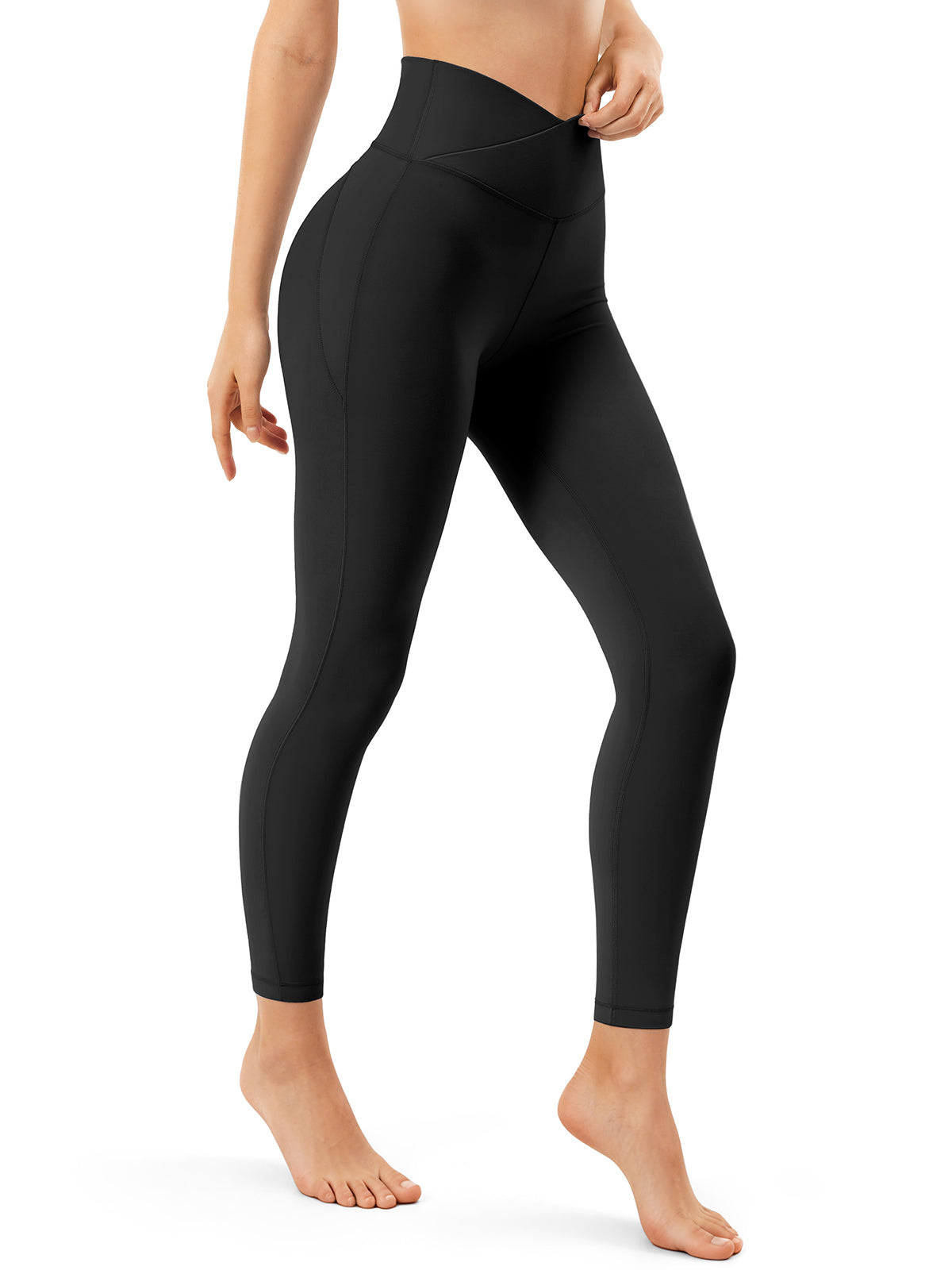 INNOMINT Women's V-Crossover High-Waisted Workout Leggings