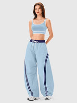 INNOMINT Baggy Barrel Pants Wide Leg Y2K Striped Sweatpants