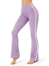 INNOMINT Women's High-Waisted Flare Leggings with Side Stripes – 31" Inseam