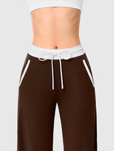 Wide Leg Yoga Gym Pants with Pockets