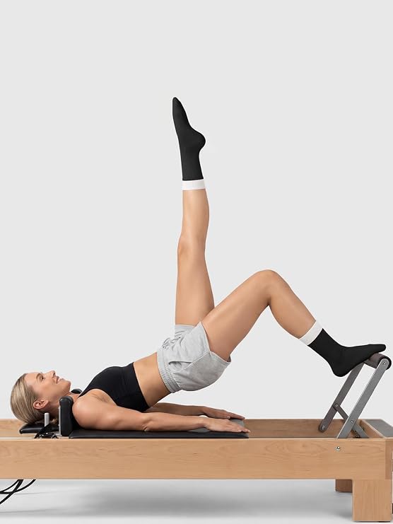 Pilates Grip Socks Mid Calf Barre Cotton Socks
