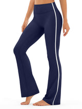 INNOMINT Women's High-Waisted Flare Leggings with Side Stripes – 31" Inseam